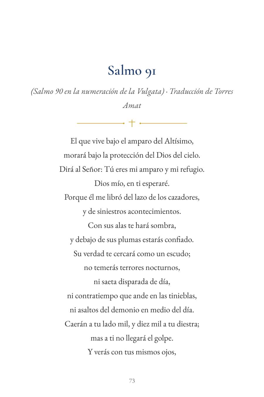 Página interior: Salmo 91 maquetado para enmarcar